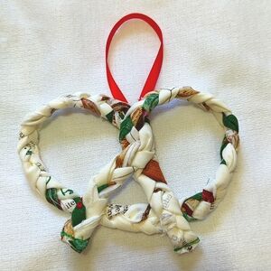 Hand Crafted Pretzel-Shaped Christmas Tree Ornament